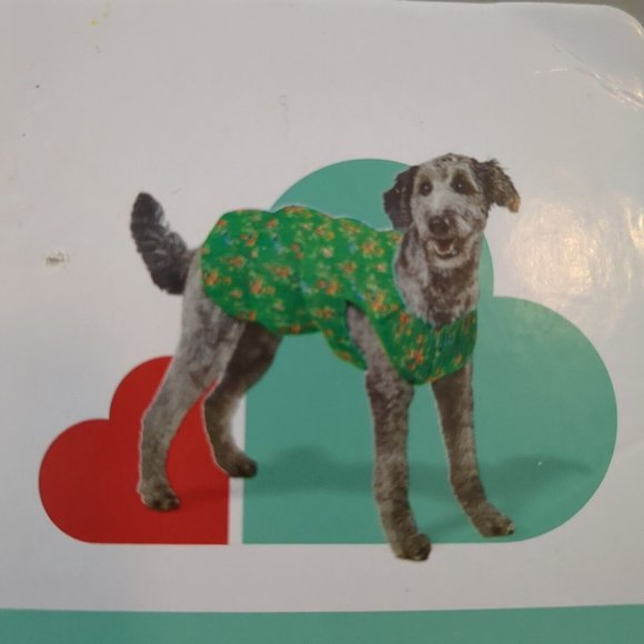 Boots & Barkley Green Floral Dog Dress Medium Pet Apparel - Picture 3 of 6